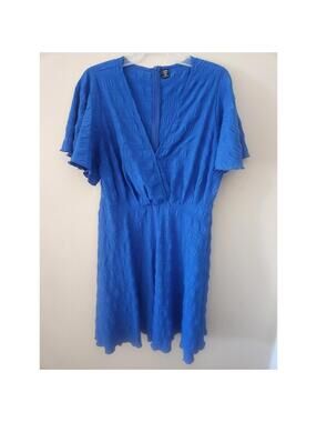Shein Curve Blue Textured Dress
